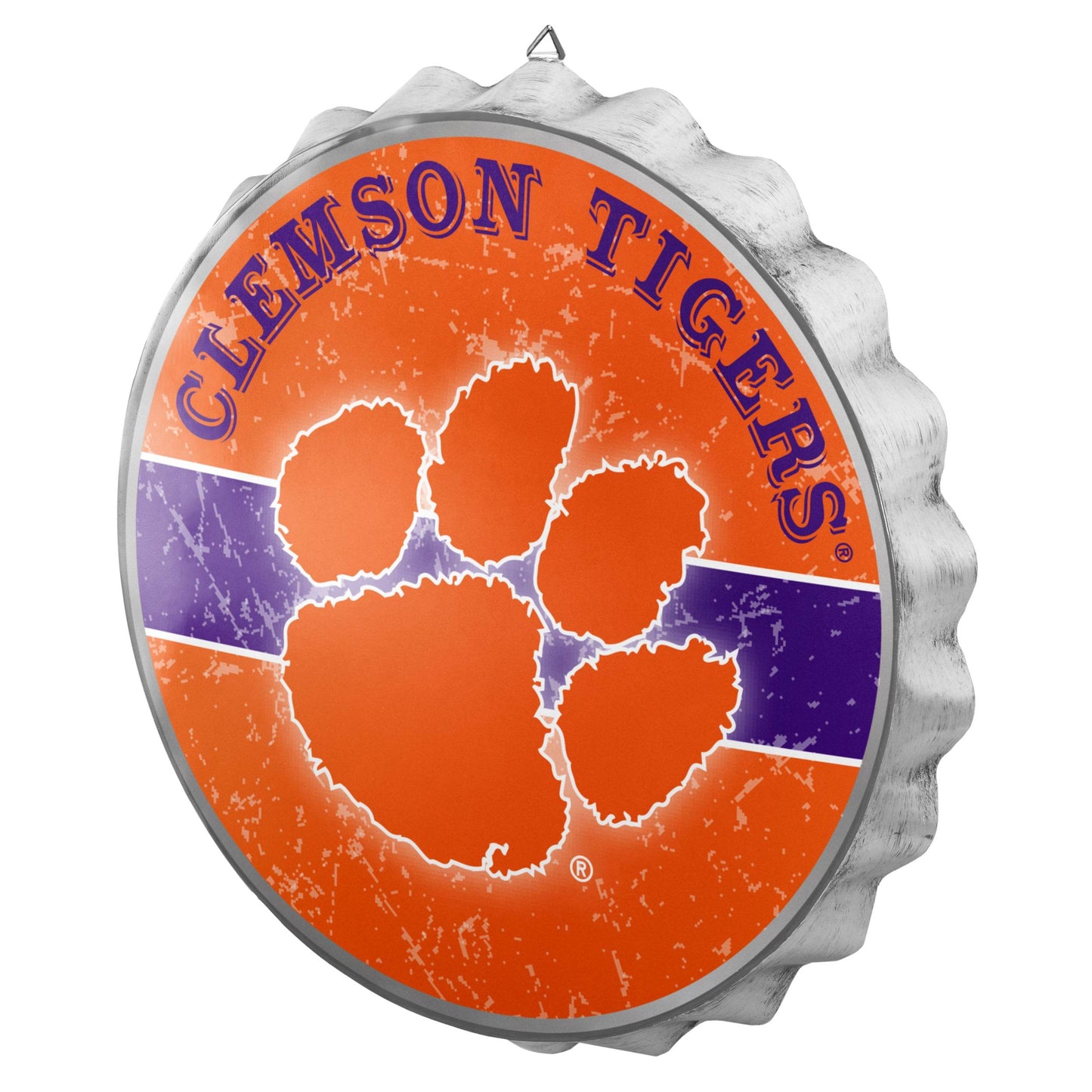 Clemson Tigers Distressed Bottle Cap Style Sign Home Decor - ToylandEU