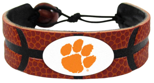 Clemson Tigers Leather Bracelet Basketball Theme Adjustable - ToylandEU