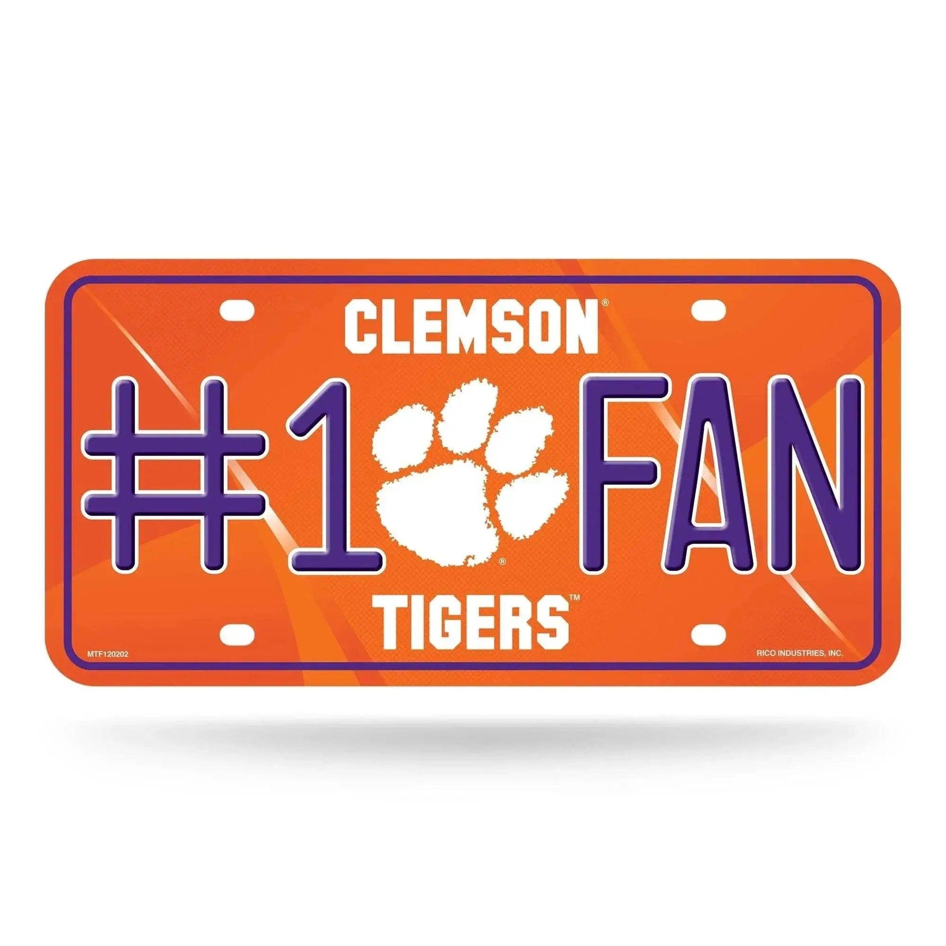  Clemson Tigers License Plate Aluminum 6x12 Inches Fan -  ToylandEU™