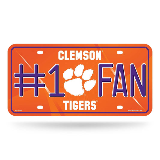 Clemson Tigers License Plate Aluminum 6x12 Inches Fan - ToylandEU