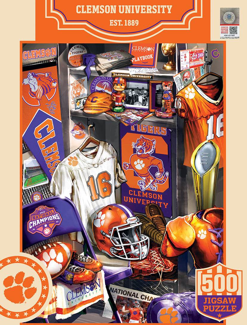 Clemson Tigers Locker Room Puzzle 500 Piece Collectible - ToylandEU