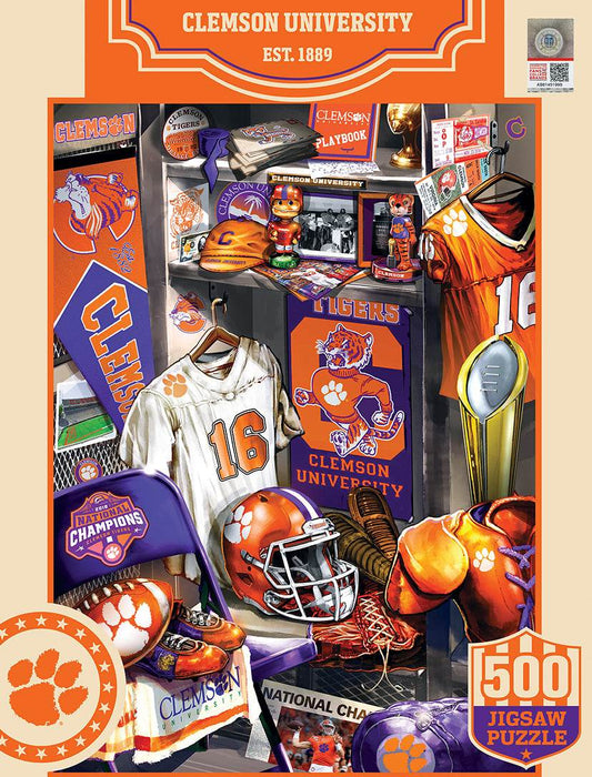 Clemson Tigers Locker Room Puzzle 500 Piece Collectible - ToylandEU