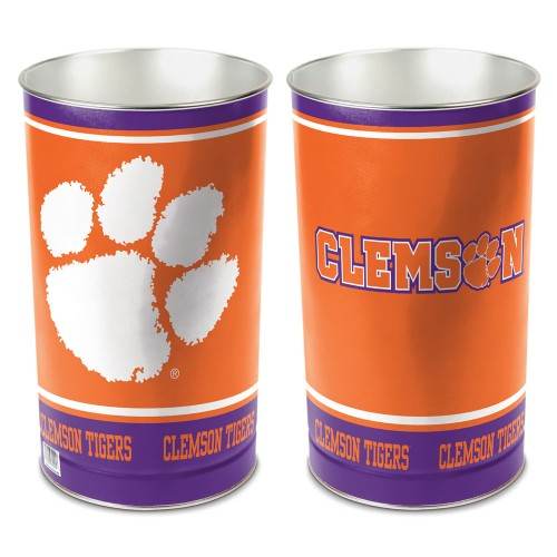 Clemson Tigers Metal Wastebasket 15 Inch Tall Official - ToylandEU