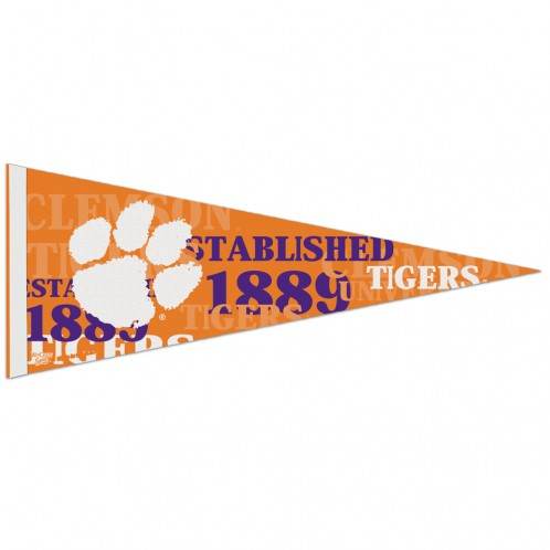Clemson Tigers Pennant 12x30 Premium Style Special Order - ToylandEU
