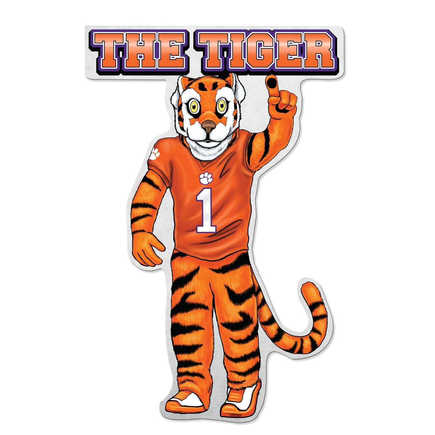 Clemson Tigers Pennant Shape Mascot Design Rico Industries - ToylandEU