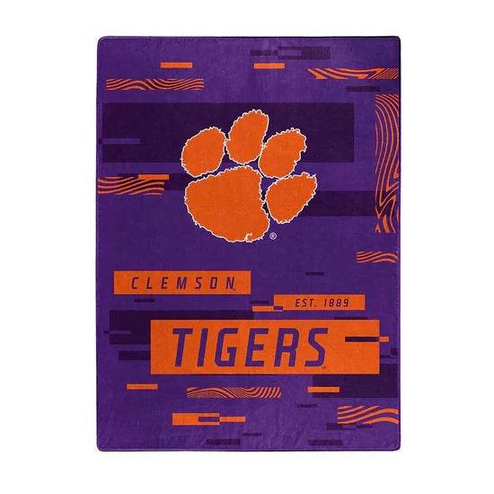 Clemson Tigers Raschel Throw Blanket 60x80 Digitize Design - ToylandEU