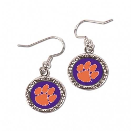 Clemson Tigers Round Earrings Officially Licensed Jewelry - ToylandEU