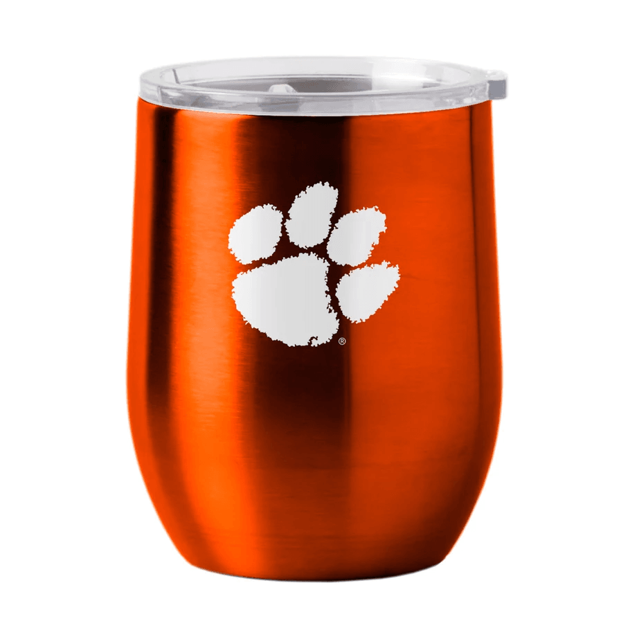 Clemson Tigers Travel Tumbler 16oz Stainless Steel Curved - ToylandEU