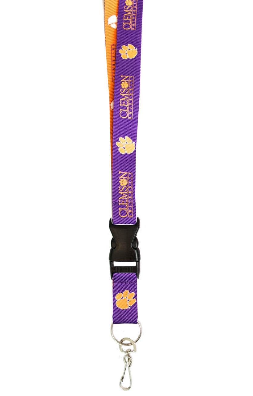 Clemson Tigers Two Tone Lanyard with Detachable Key Ring - ToylandEU