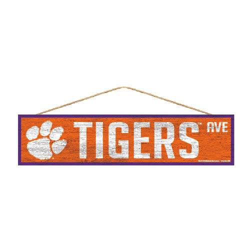 Clemson Tigers Wood Sign 4x17 Avenue Design Special Order - ToylandEU