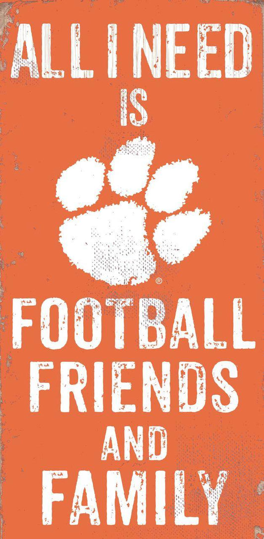Clemson Tigers Wood Sign 6x12 Football Friends Family Art - ToylandEU