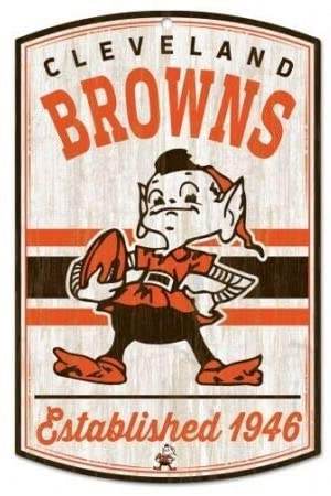 Cleveland Browns 11x17 Wood Sign Classic Logo Retro - ToylandEU