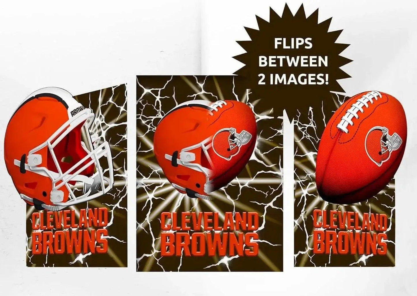  Cleveland Browns 3D Art Print 12x16 Lightning Flip Display -  ToylandEU™
