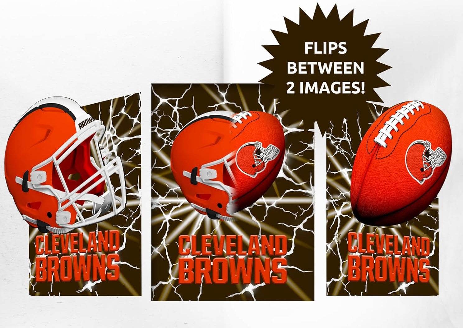 Cleveland Browns 3D Art Print 12x16 Lightning Flip Display - ToylandEU