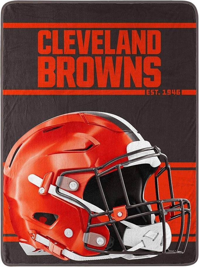 Cleveland Browns 46x60 Micro Raschel Blanket Run Design - ToylandEU