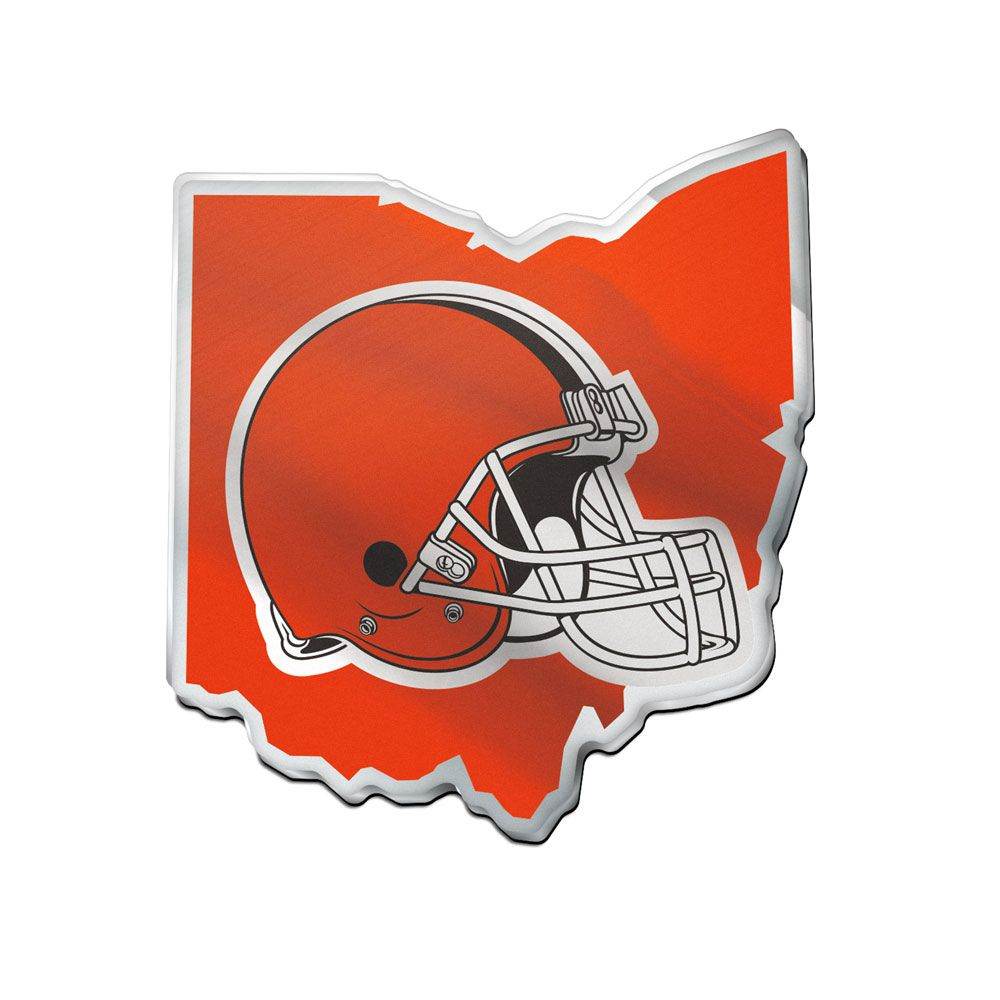 Cleveland Browns Auto Emblem Acrylic State Shape Official - ToylandEU