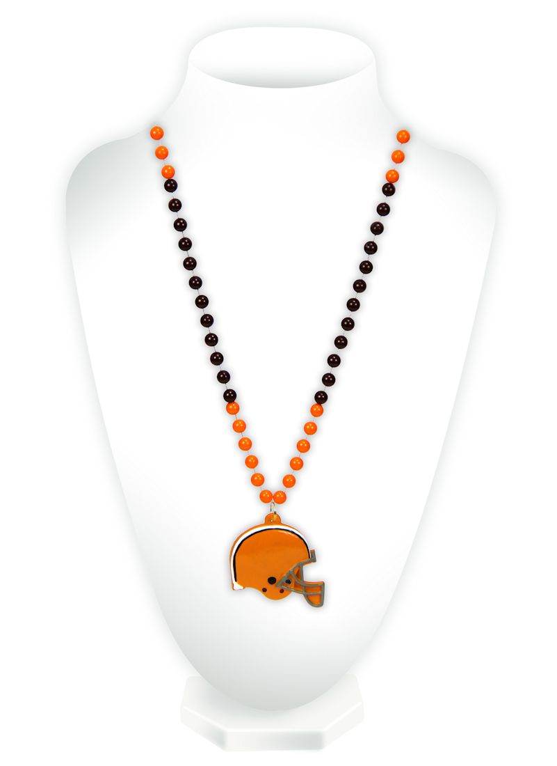 Cleveland Browns Beads with Medallion Mardi Gras Style - ToylandEU