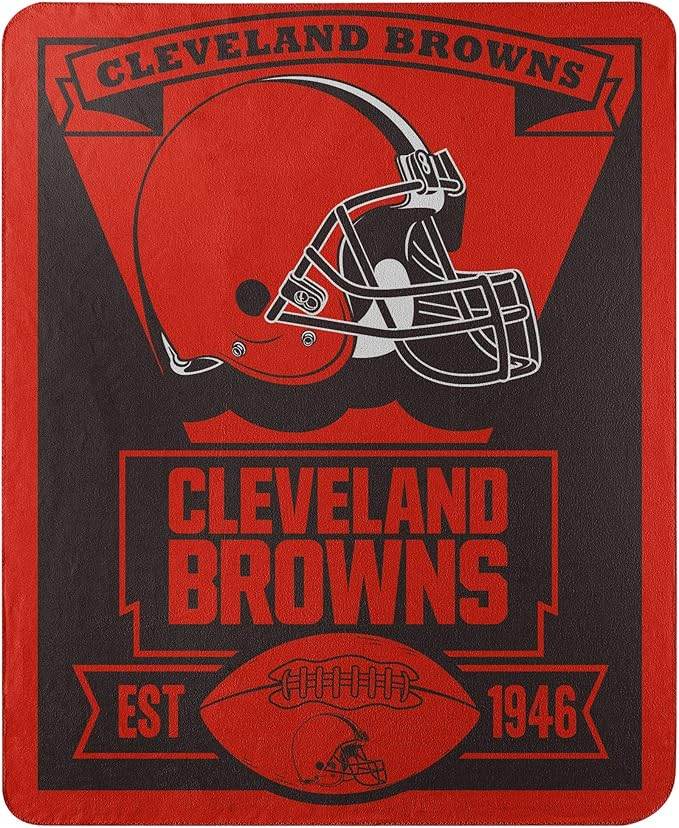 Cleveland Browns Blanket 50x60 Fleece Marque Design - ToylandEU
