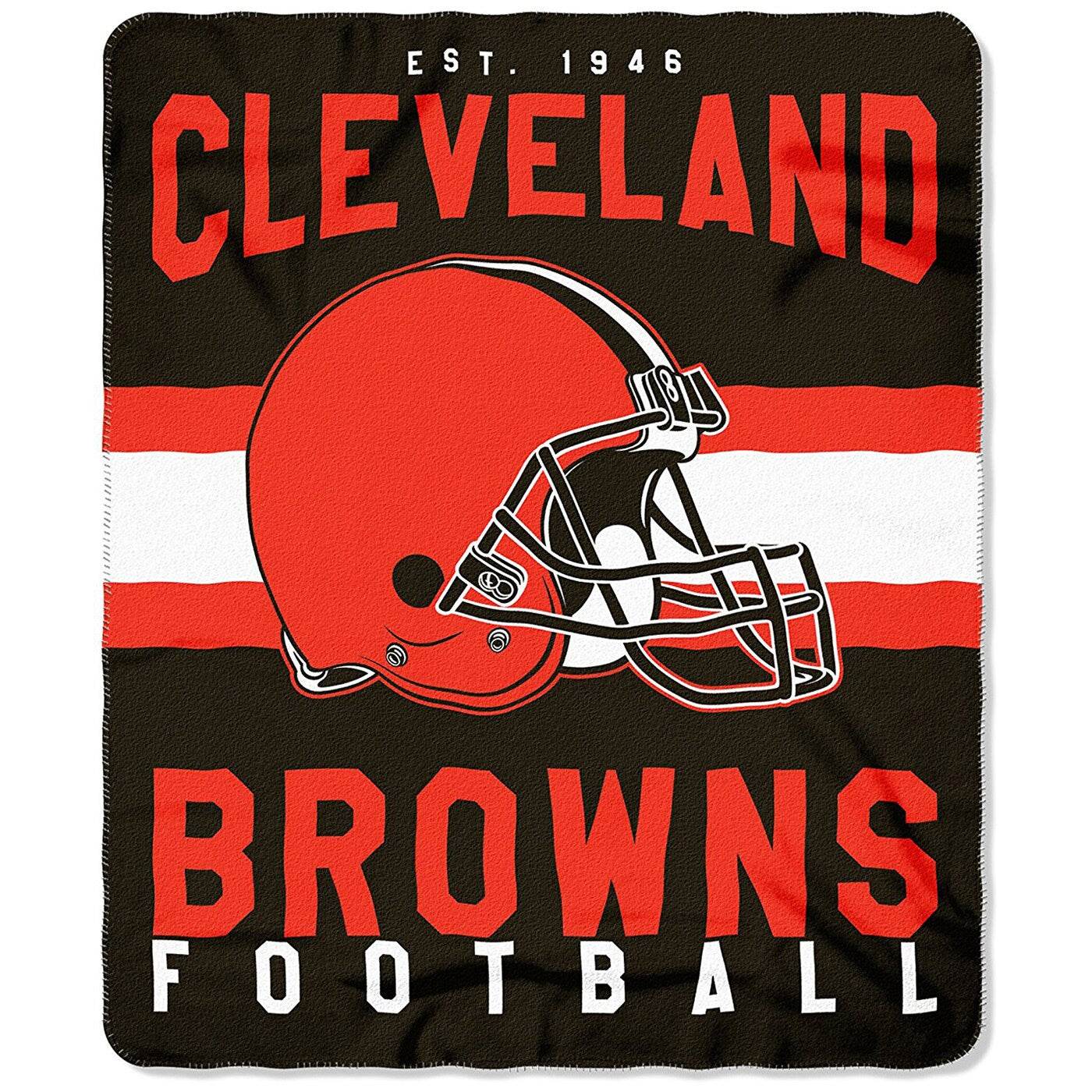 Cleveland Browns Blanket 50x60 Fleece Singular Design - ToylandEU