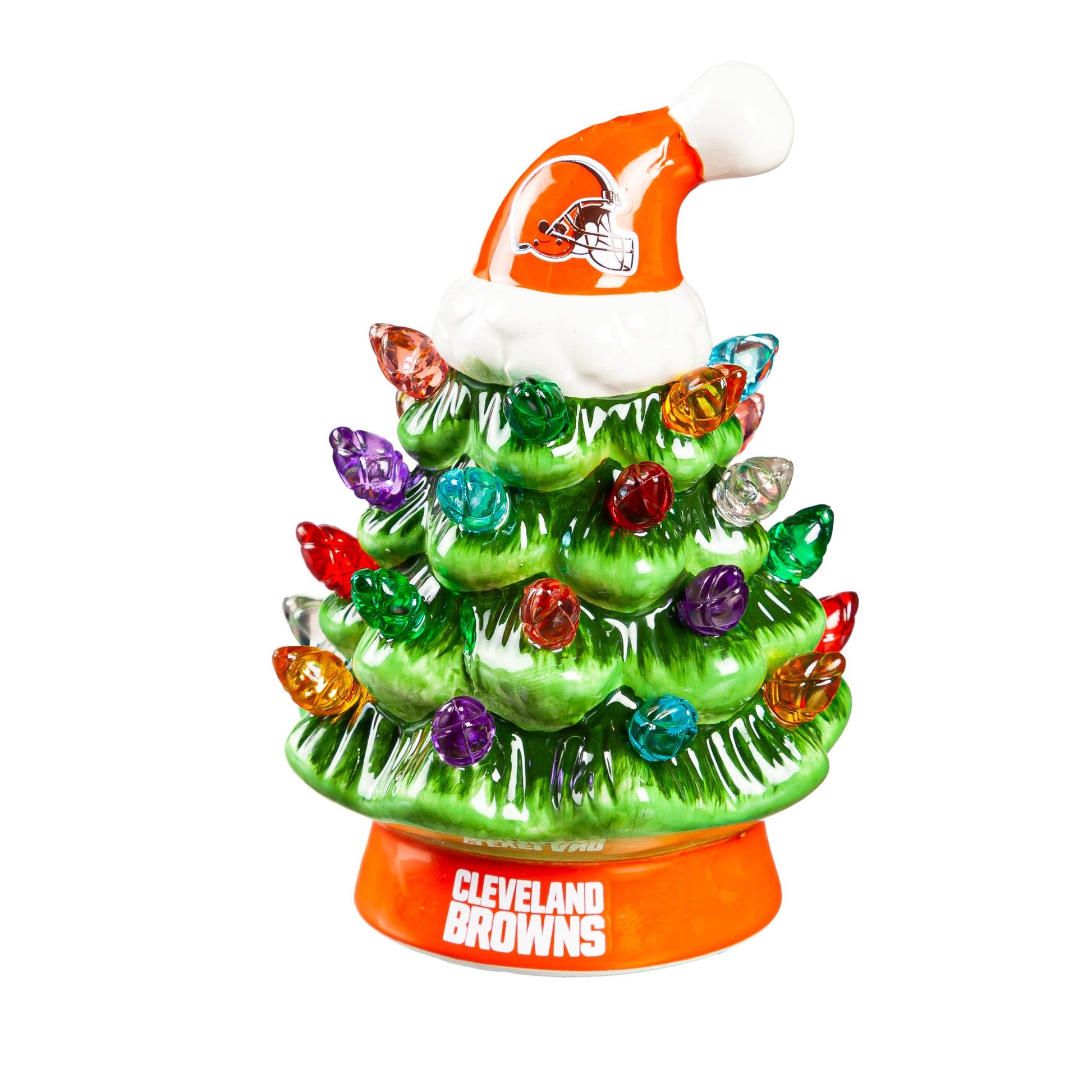Cleveland Browns Christmas Tree 4 Inch LED Tabletop Decor - ToylandEU