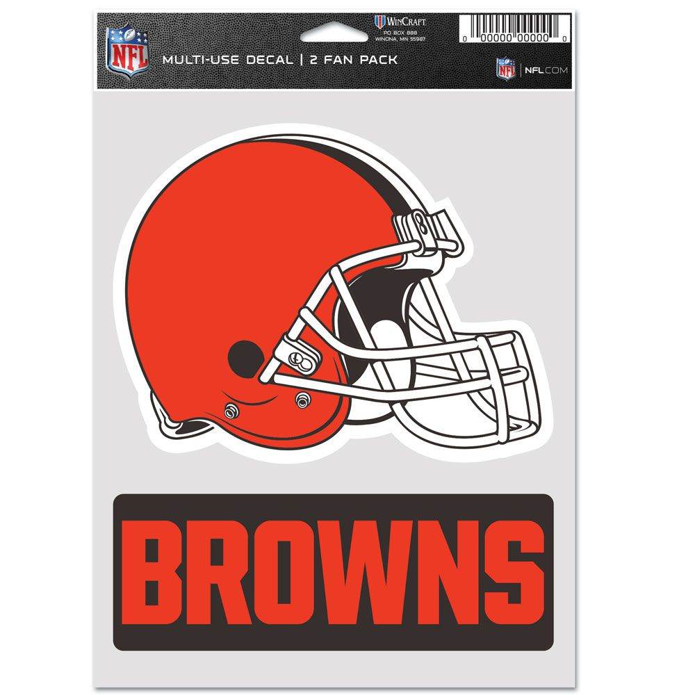 Cleveland Browns Decal Multi Use Fan Pack Two Pack Set - ToylandEU
