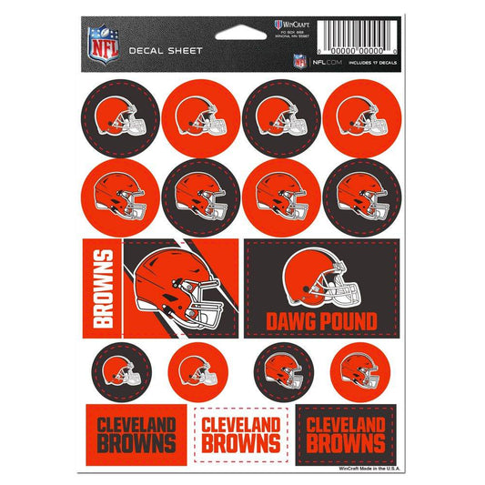 Cleveland Browns Decal Sheet 5x7 Vinyl Sticker Pack - ToylandEU