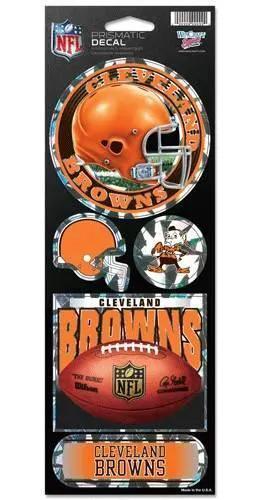  Cleveland Browns Die Cut Decal Prismatic Style 4x11 -  ToylandEU™