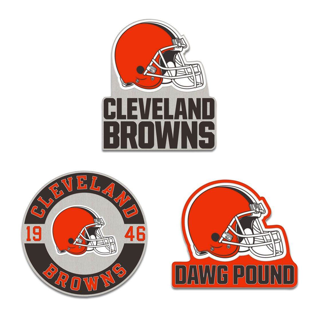 Cleveland Browns Enamel Pin Set Three Piece Year Established - ToylandEU
