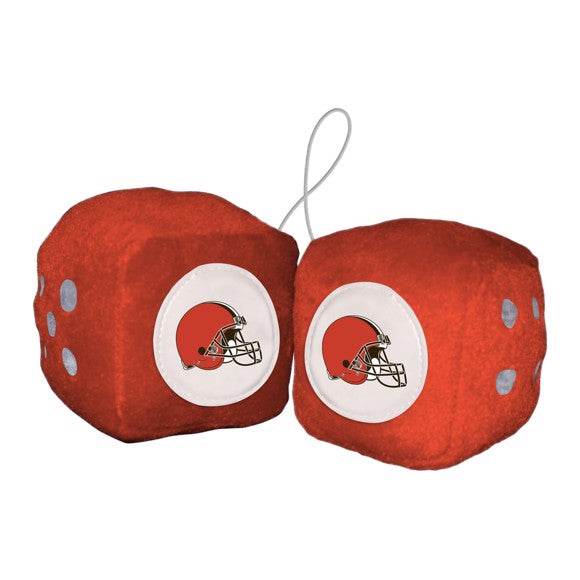 Cleveland Browns Fuzzy Dice Plush With Embroidered Logo - ToylandEU