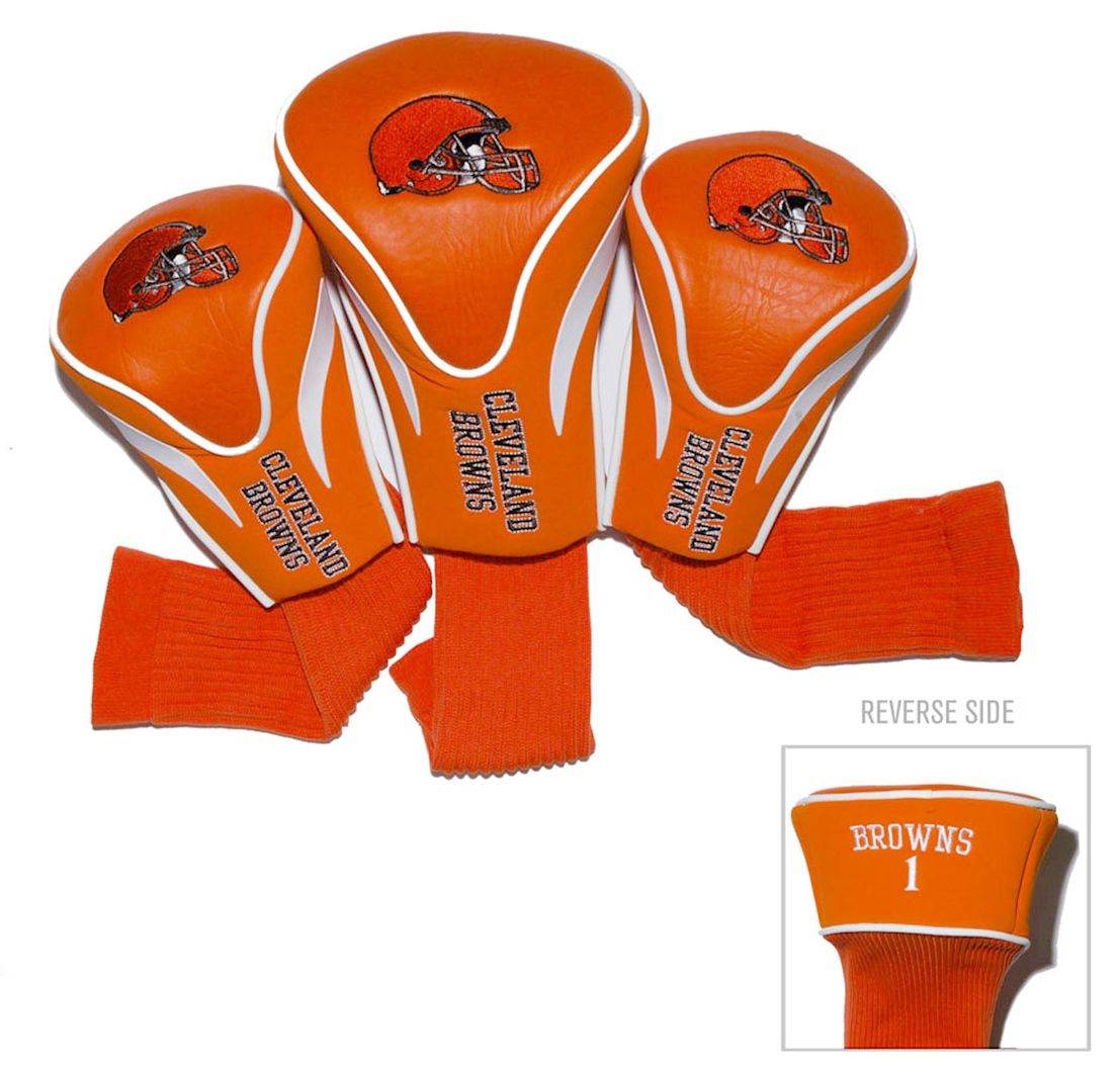 Cleveland Browns Golf Club 3 Piece Contour Headcover Set - ToylandEU