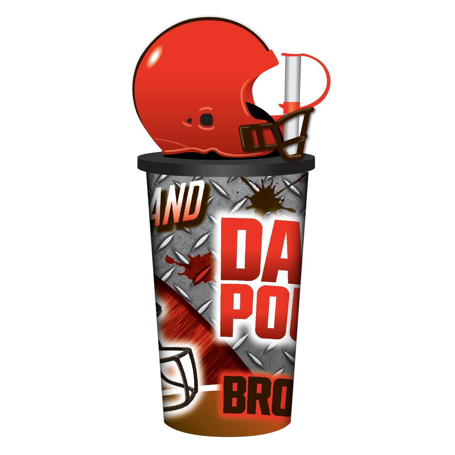 Cleveland Browns Helmet Cup 32oz Plastic With Straw - ToylandEU