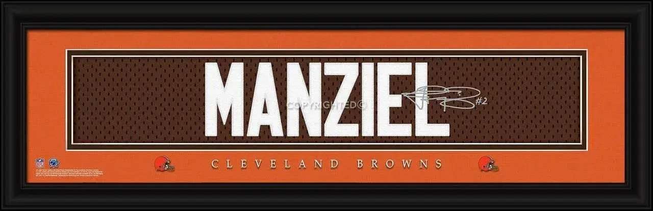  Cleveland Browns Johnny Manziel 8x24 Signature Style Print -  ToylandEU™