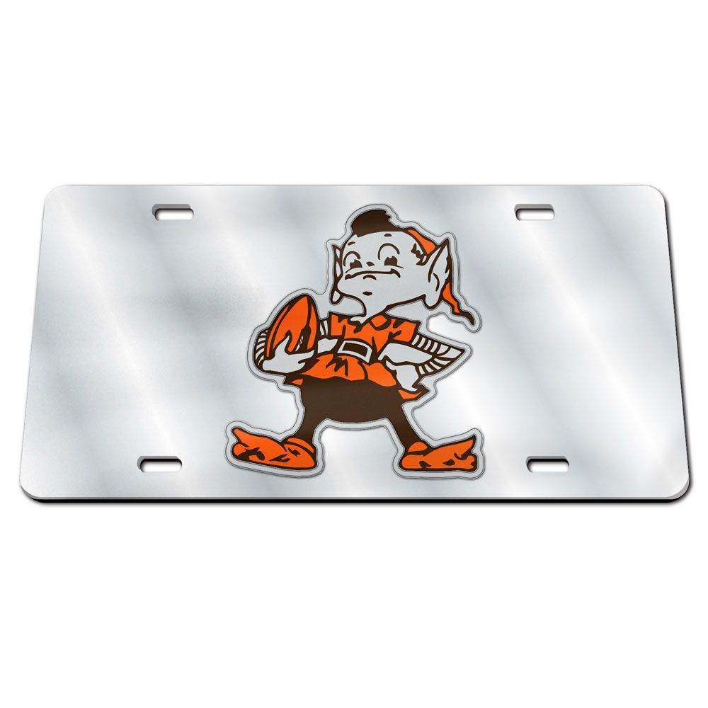 Cleveland Browns License Plate Acrylic Retro Silver - ToylandEU