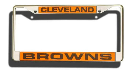  Cleveland Browns License Plate Frame Laser Cut Chrome -  ToylandEU™