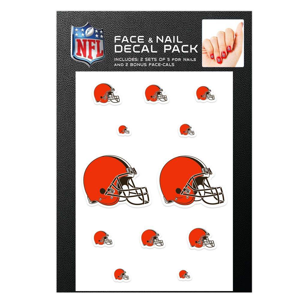 Cleveland Browns Nail Cals And Face Cals Waterless Decals - ToylandEU