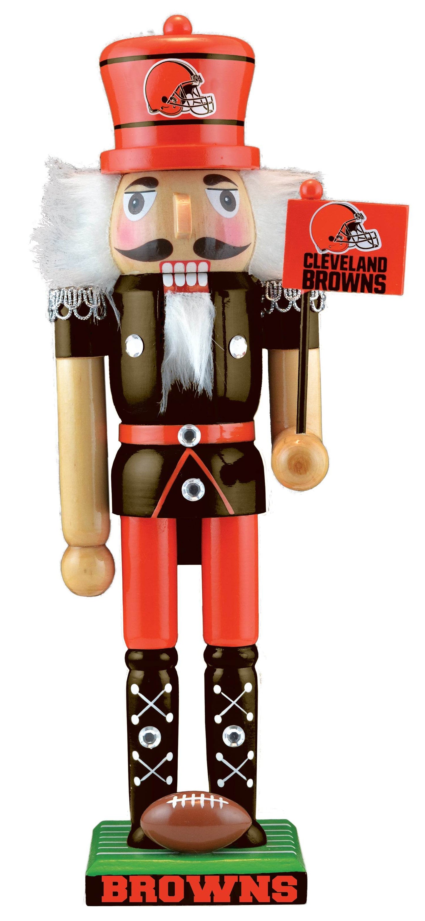 Cleveland Browns Nutcracker Handcrafted Solid Wood Figure - ToylandEU