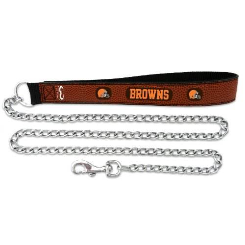 Cleveland Browns Pet Leash Leather Chain Football Large - ToylandEU