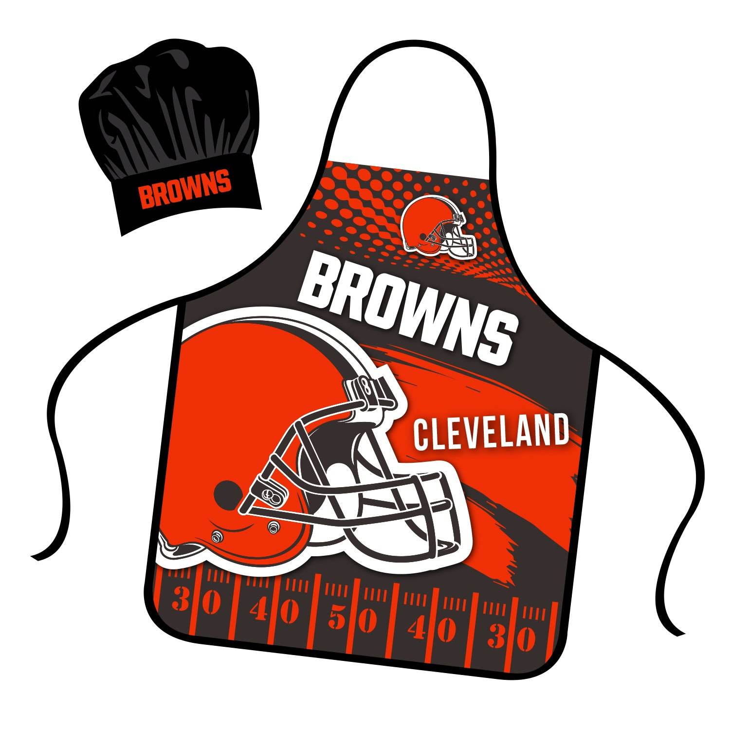 Cleveland Browns Premium Official Chef Hat and Apron Set - ToylandEU
