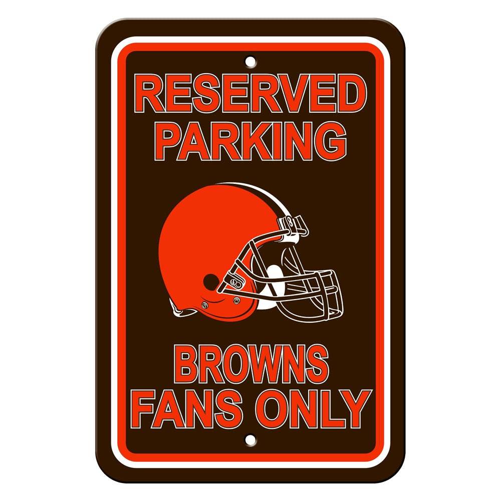 Cleveland Browns Reserved Parking Sign 12x18 Plastic - ToylandEU