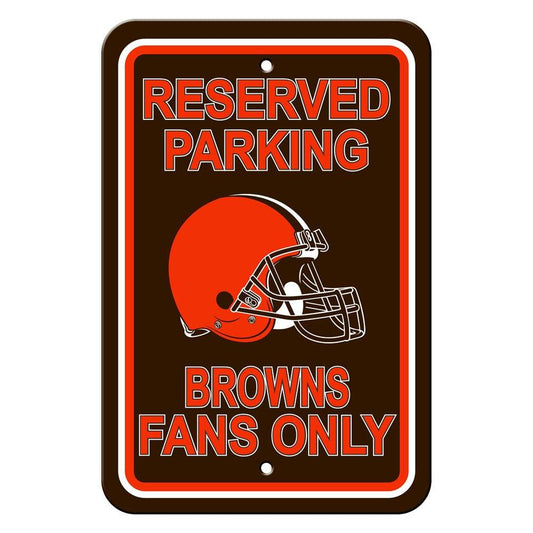Cleveland Browns Reserved Parking Sign 12x18 Plastic - ToylandEU