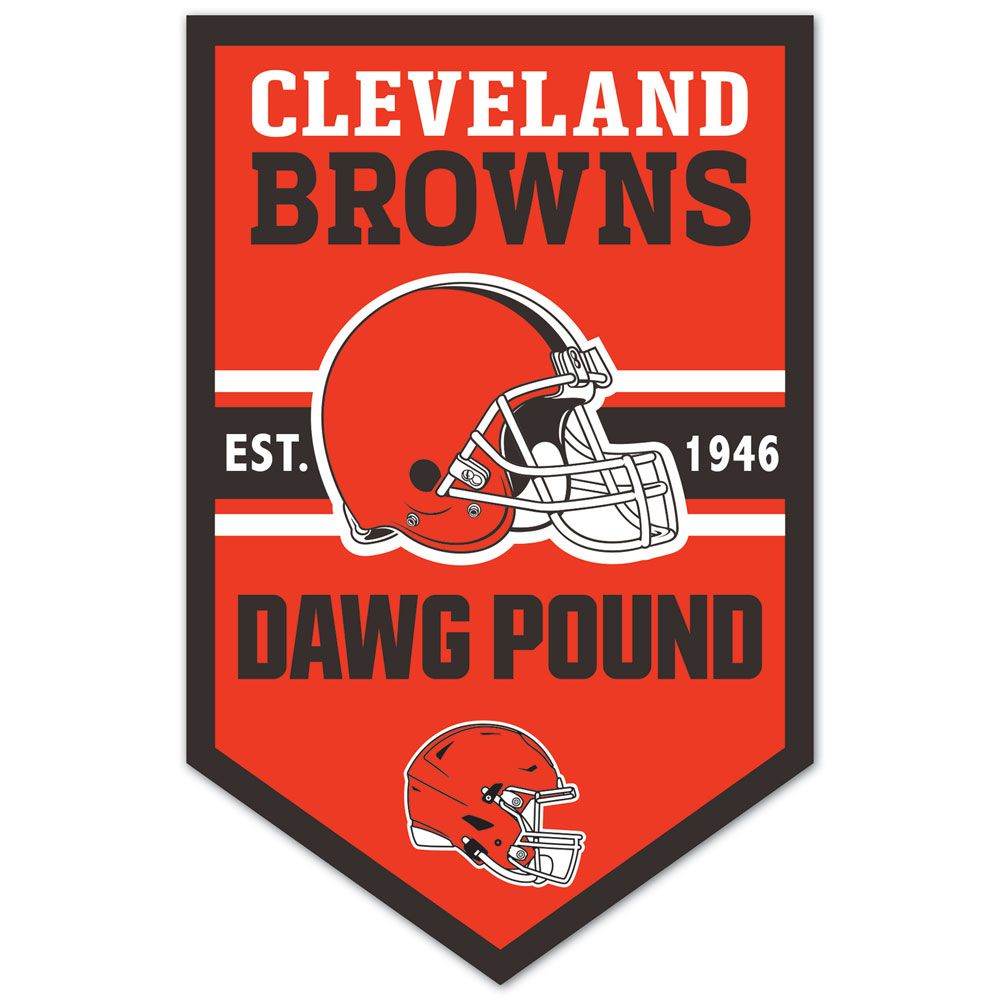 Cleveland Browns Sign 11x17 Wood Chevron Wall Display - ToylandEU