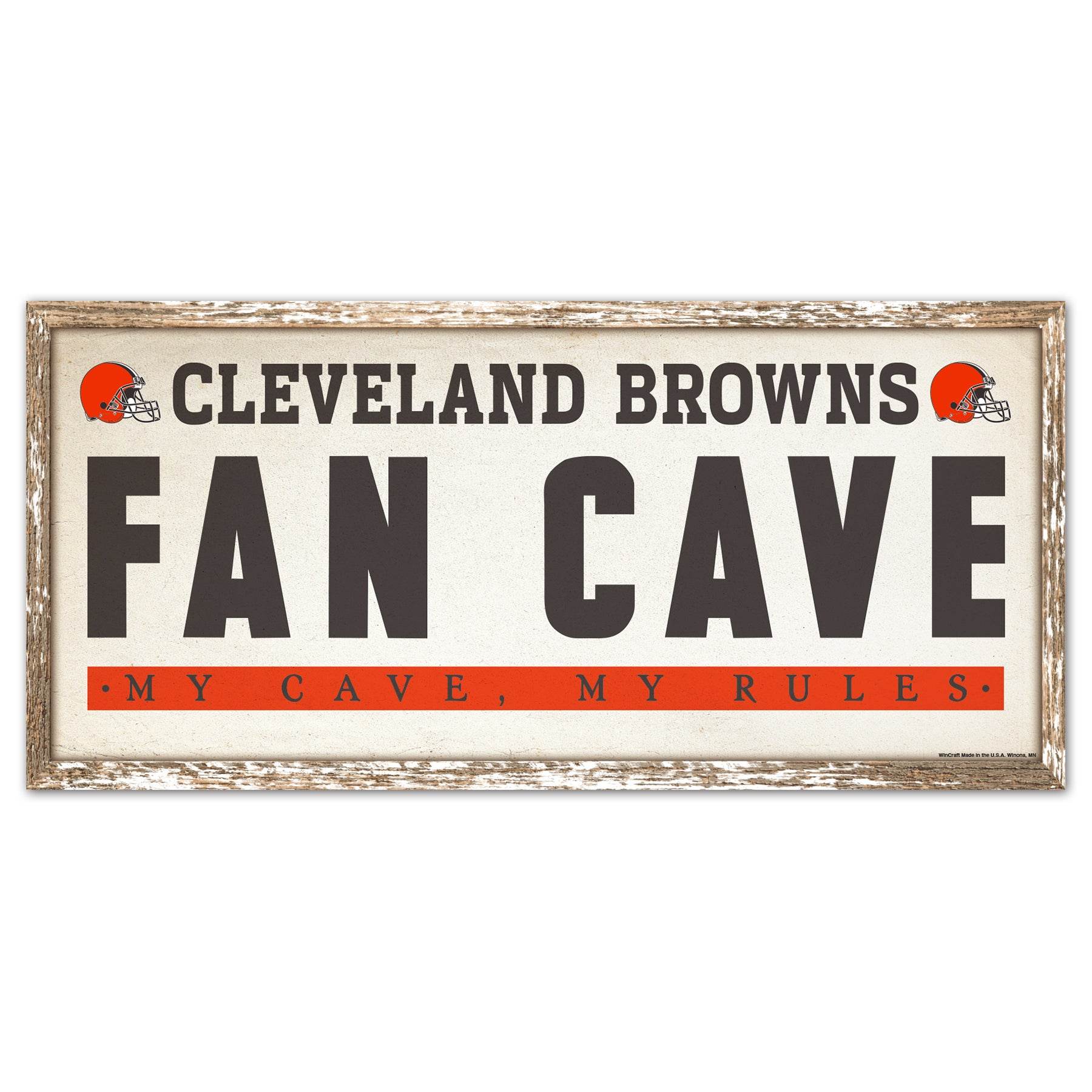 Cleveland Browns Sign 8x17 Wood Fan Cave Wall Decor - ToylandEU