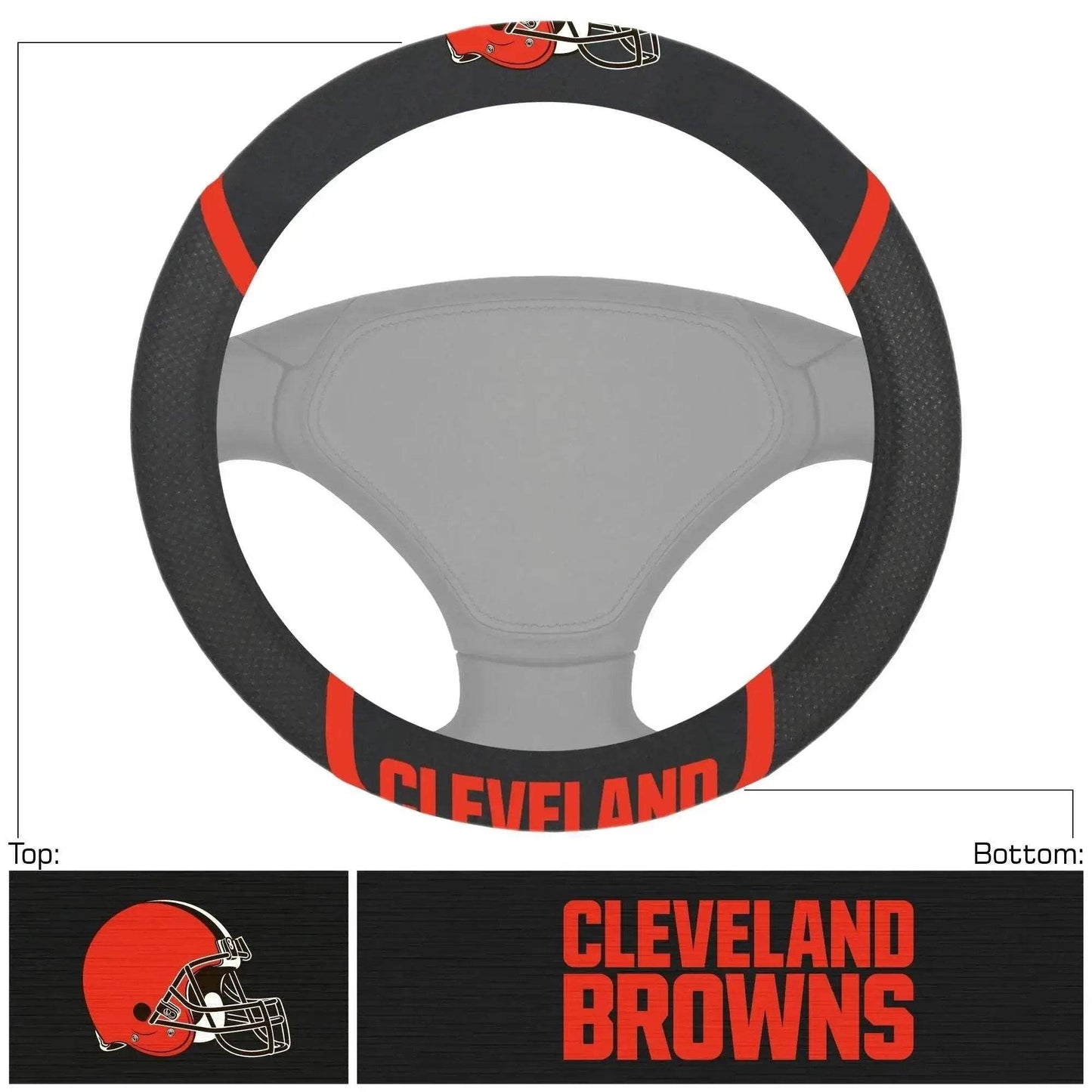  Cleveland Browns Steering Wheel Cover Mesh and Stitched -  ToylandEU™