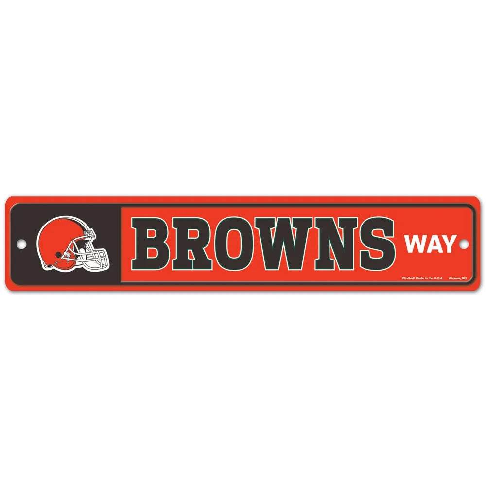 Cleveland Browns Street Sign Plastic Team Pride Wall Decor - ToylandEU