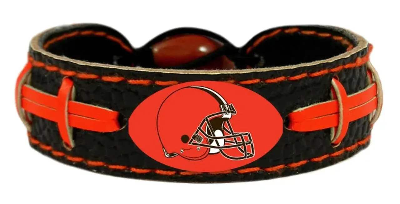 Cleveland Browns Team Color Leather Bracelet Football Co - ToylandEU