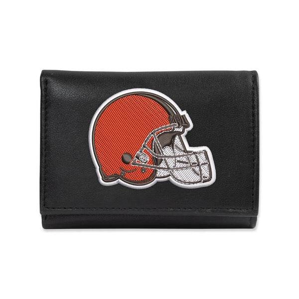 Cleveland Browns Trifold Leather Wallet Embroidered Logo - ToylandEU