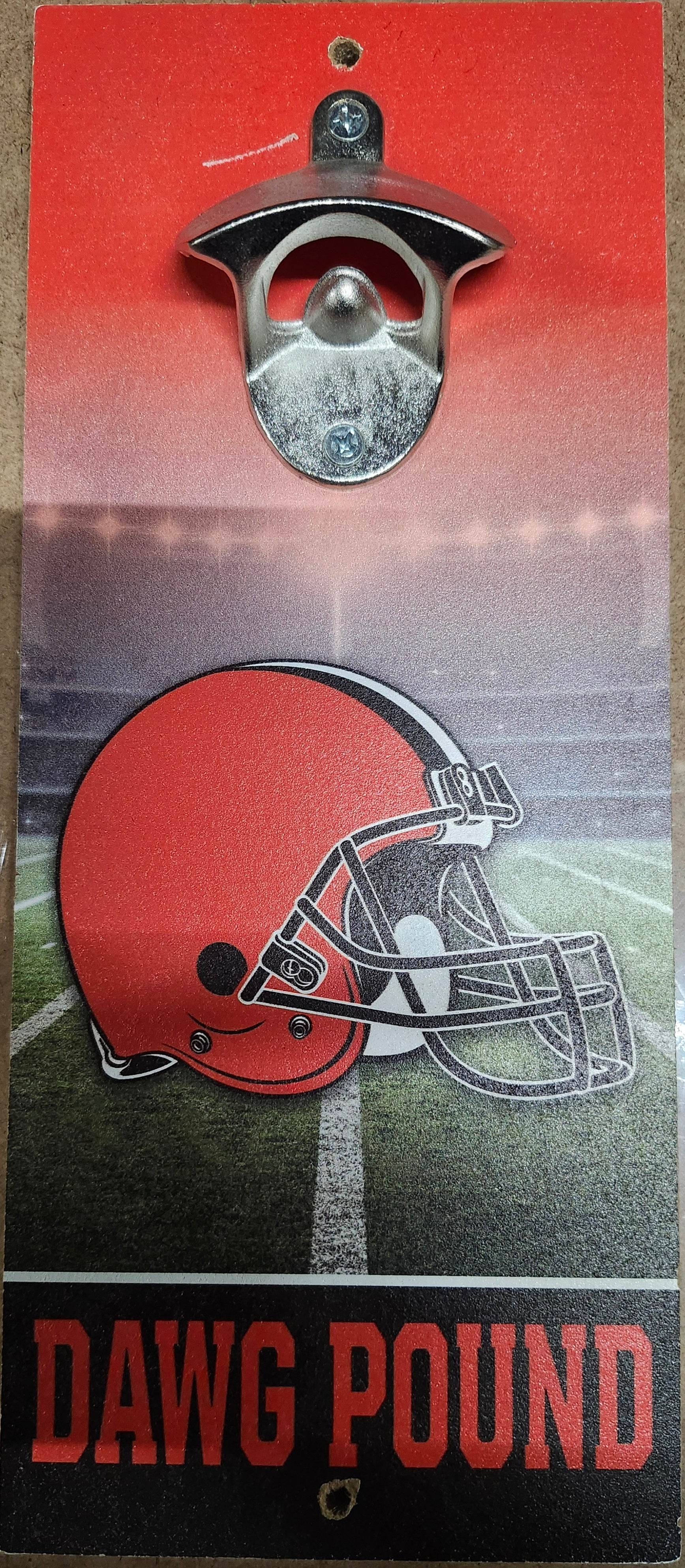 Cleveland Browns Wood Sign Bottle Opener Slogan 5x11 - ToylandEU