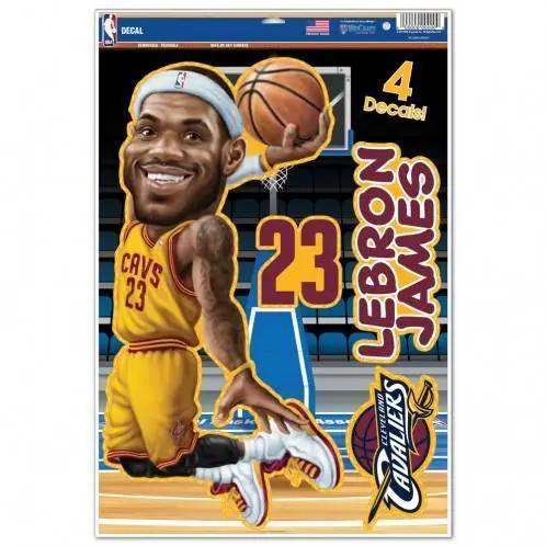  Cleveland Cavaliers LeBron James Caricature Decal 11x17 -  ToylandEU™