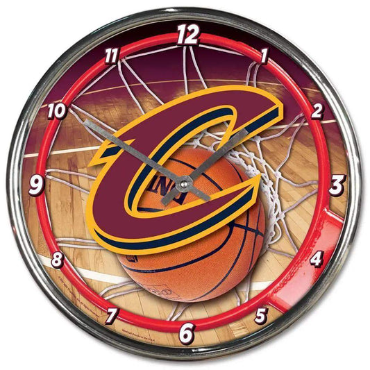  Cleveland Cavaliers Round Chrome Wall Clock 12 Inch -  ToylandEU™