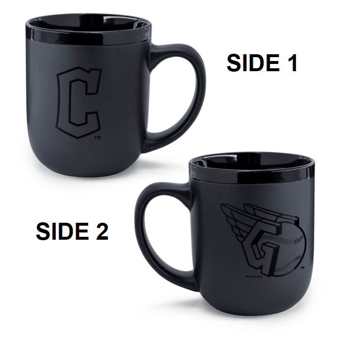 Cleveland Guardians 17oz Matte Black Ceramic Coffee Mug - ToylandEU